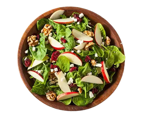 Ensaladas con frutas y hojas verdes