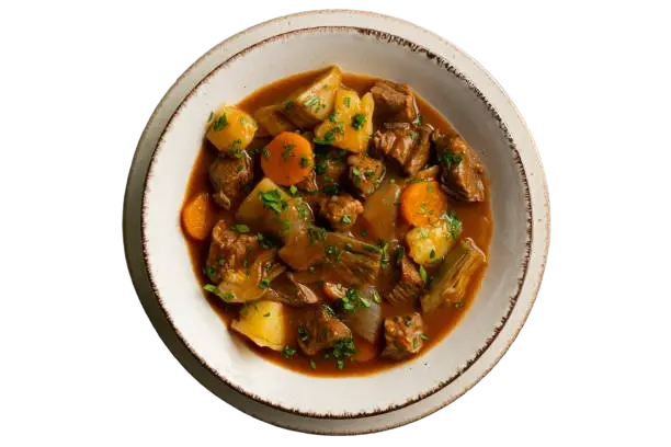 Recetas de guisos: Un plato con un guiso de ternera