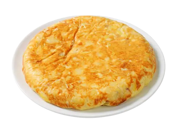 Recetas con huevos y lácteos: tortilla de patatas.