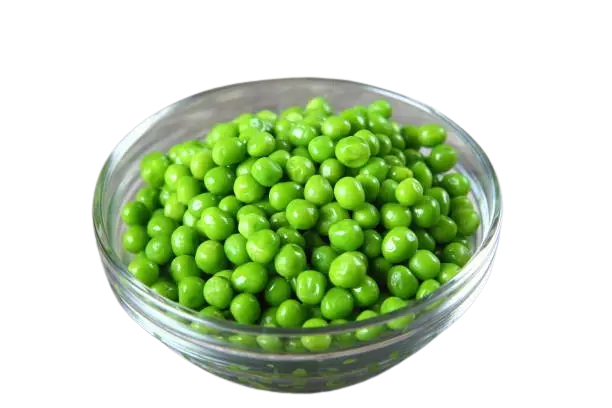 Un cuenco con guisantes