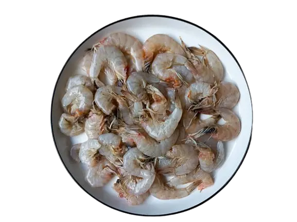Recetas con gambas: un plato con gambas crudas