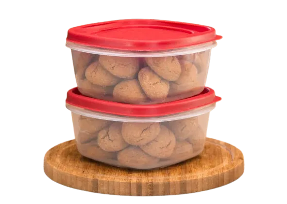 Conservando galletas caseras en recipientes herméticos