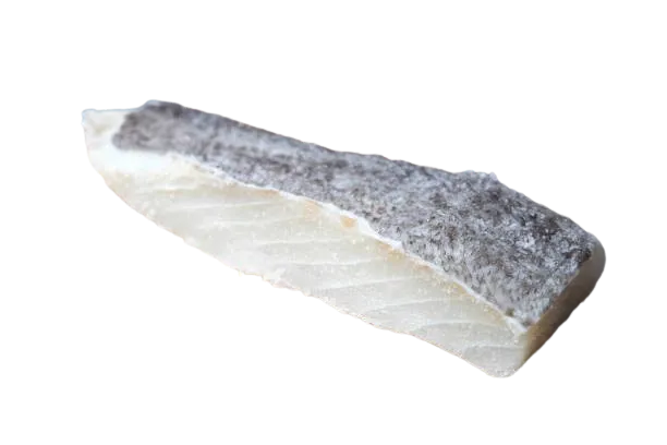 Un lomo de bacalao salado en crudo